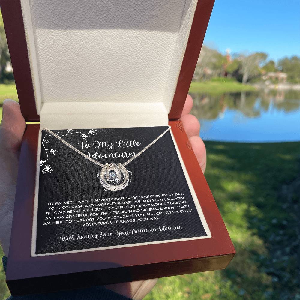 To My Little Adventurer - From Aunt to Niece Lucky In Love Necklace - SOUVMOUR