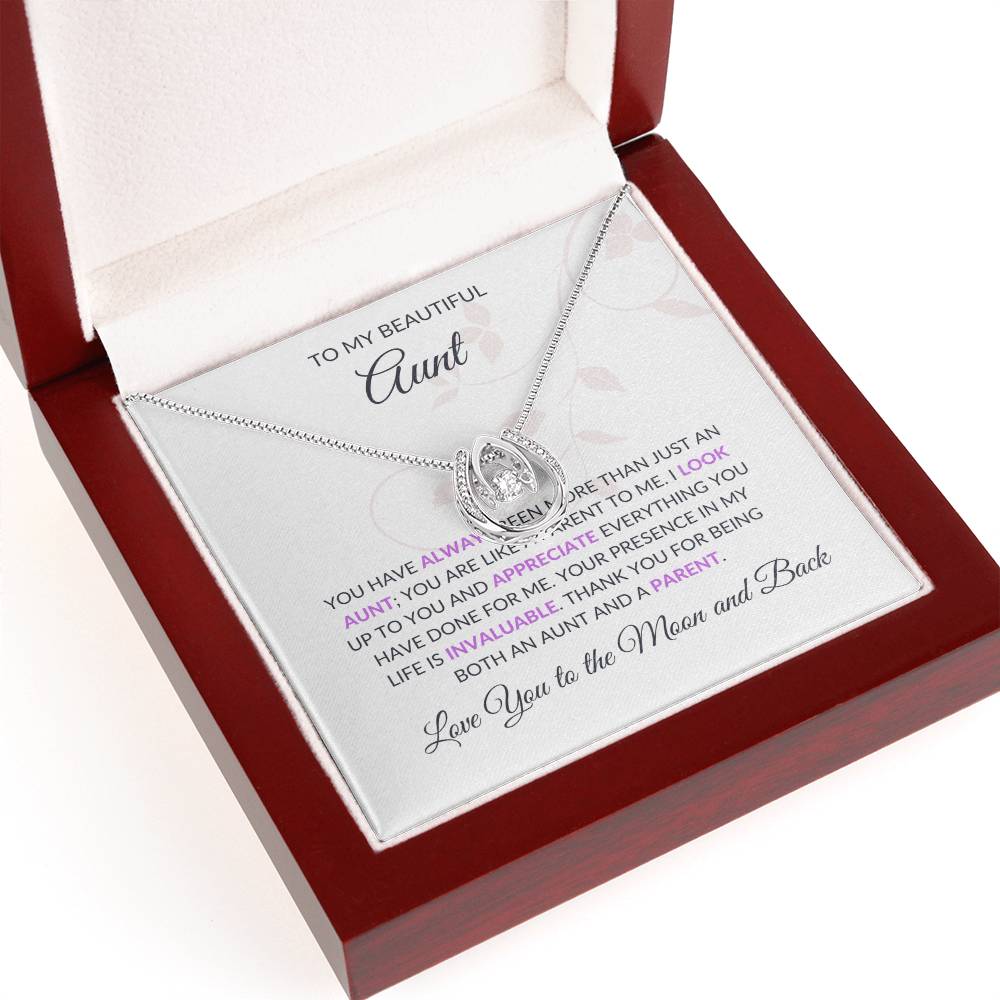 To My Beautiful Aunt Necklace – Elegant Necklace Gift | For Expressing Love and Gratitude - SOUVMOUR
