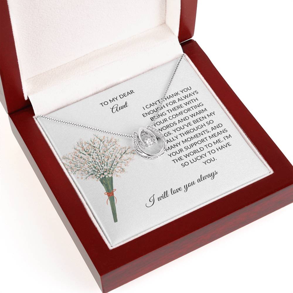 To My Aunt Necklace – Heartfelt Necklace Gift | A Grateful Gift for a Special Aunt - SOUVMOUR