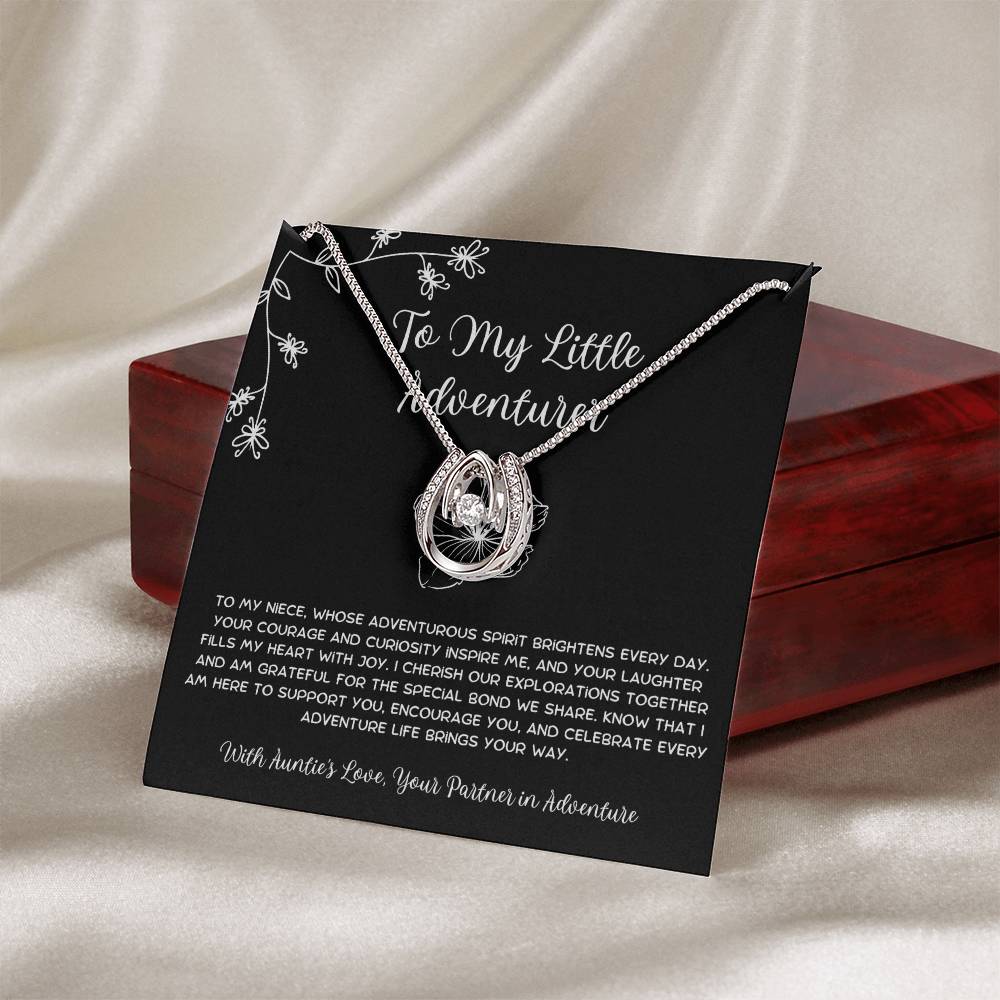 To My Little Adventurer - From Aunt to Niece Lucky In Love Necklace - SOUVMOUR