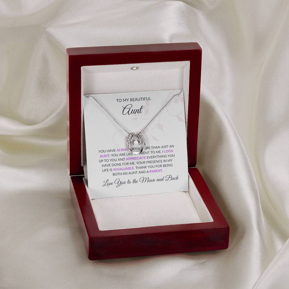 To My Beautiful Aunt Necklace – Elegant Necklace Gift | For Expressing Love and Gratitude - SOUVMOUR