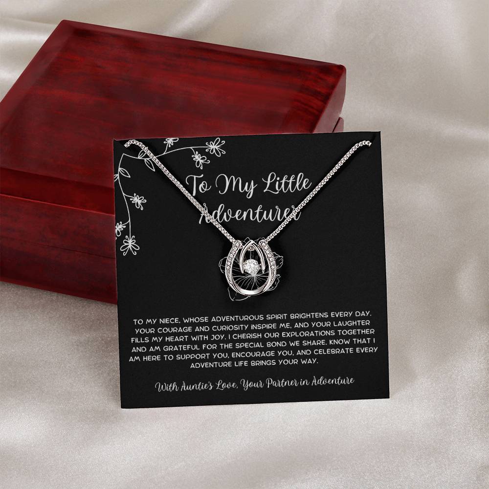 To My Little Adventurer - From Aunt to Niece Lucky In Love Necklace - SOUVMOUR