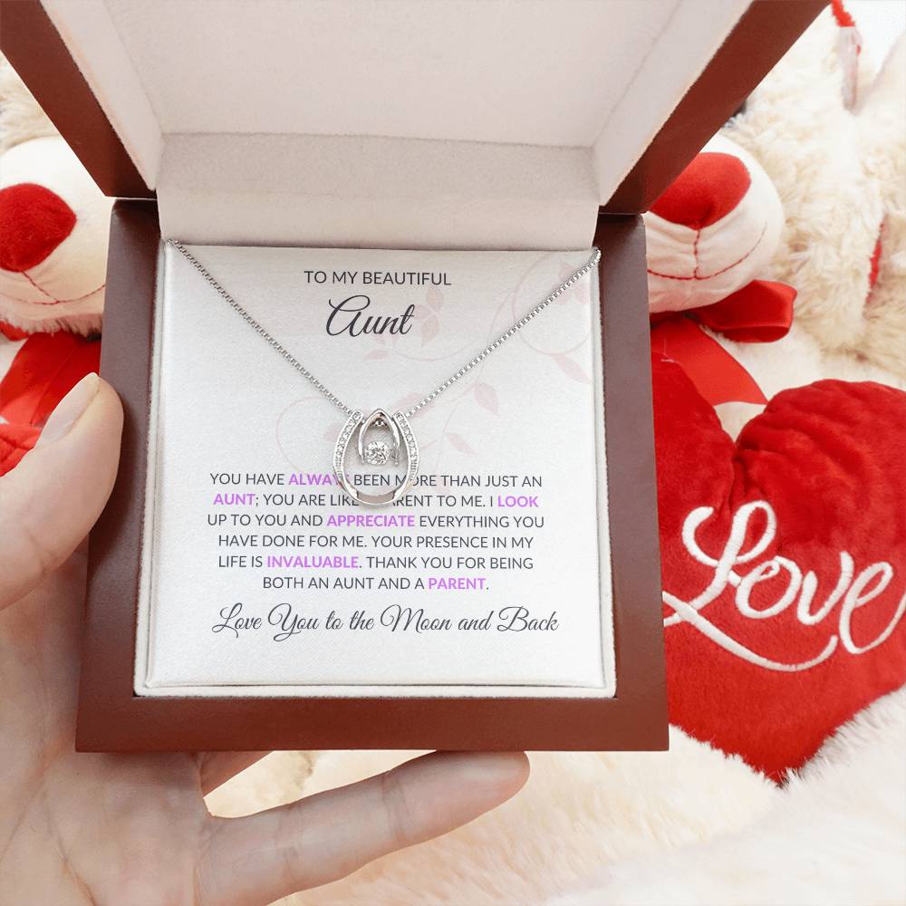 To My Beautiful Aunt Necklace – Elegant Necklace Gift | For Expressing Love and Gratitude - SOUVMOUR