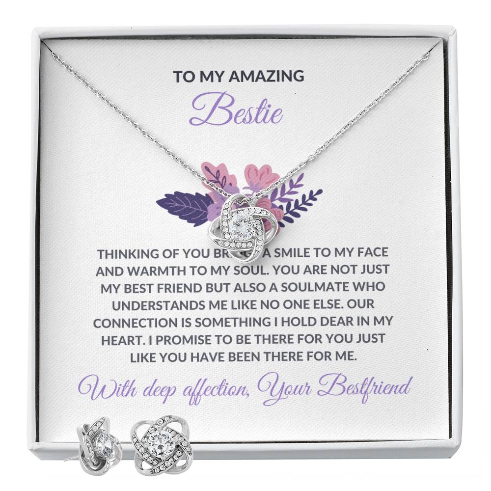 To My Amazing Best Friend Necklace & earring Set Gift
