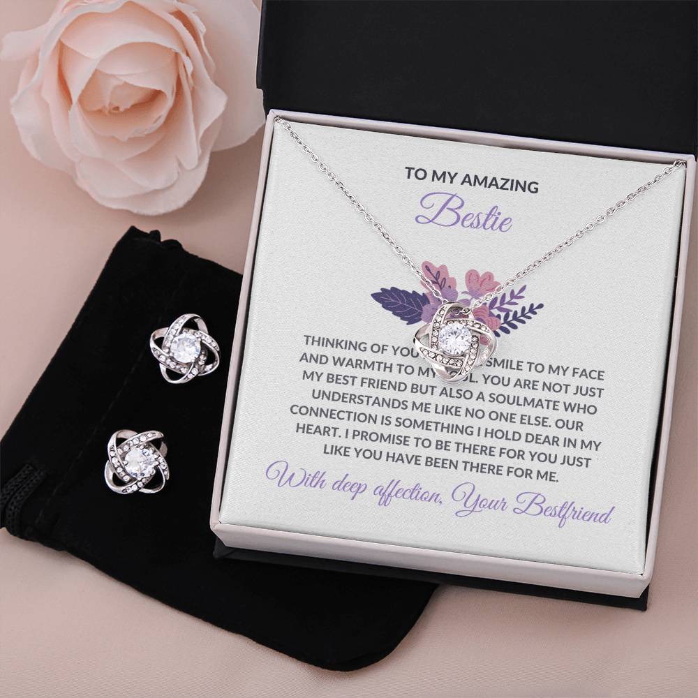 To My Amazing Best Friend Necklace & earring Set Gift