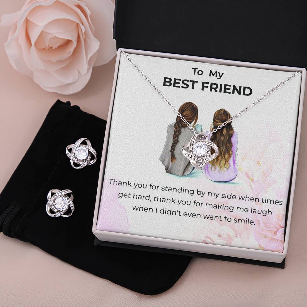 To My Best Friend - Thank You Necklace Gift | Necklace & Earring Set| Gift For Love And Appreciation