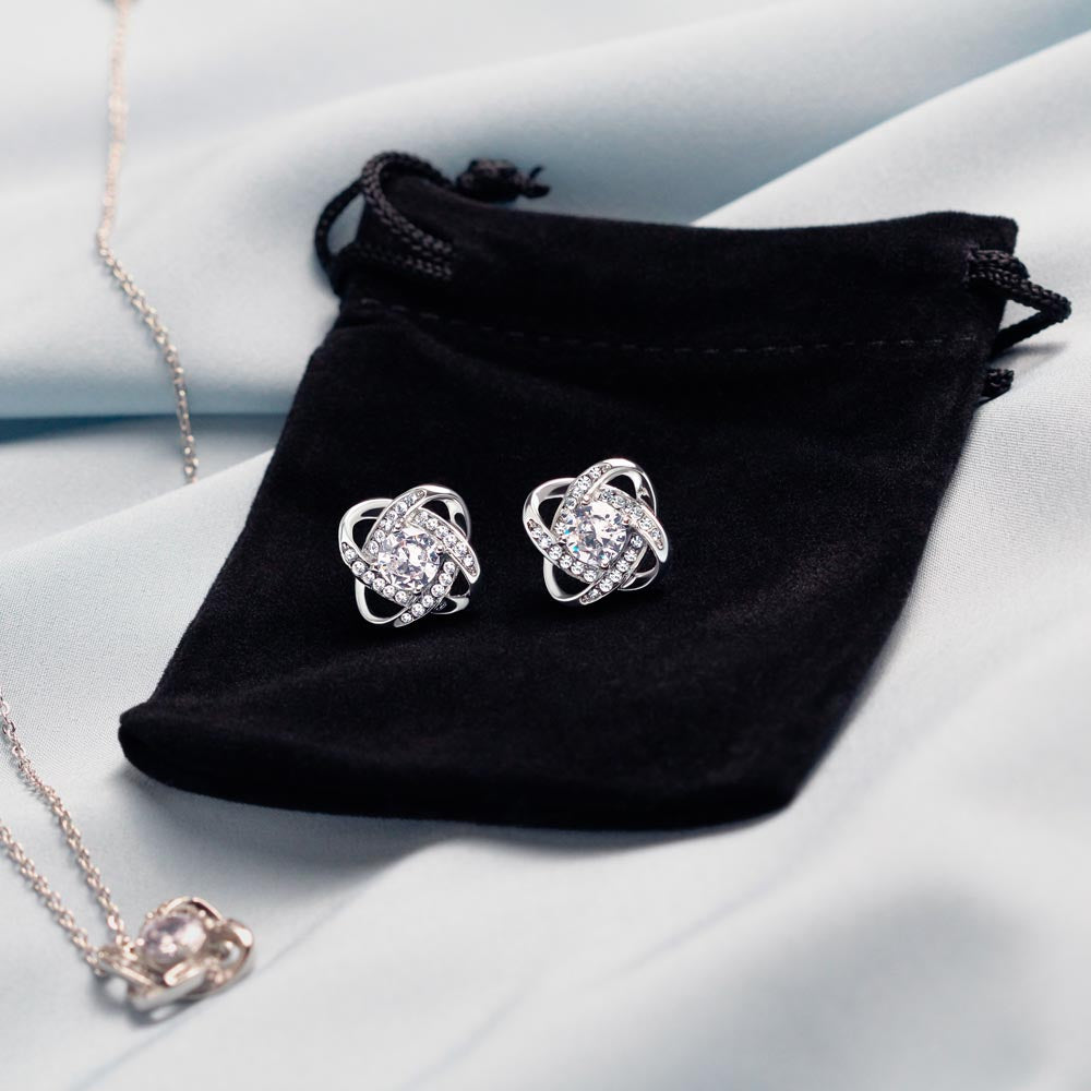 Love Knot Necklace & Earring Set | To My Dearest Goddaughter | A Gift of Endless Love and Support | Goddaughter Gift