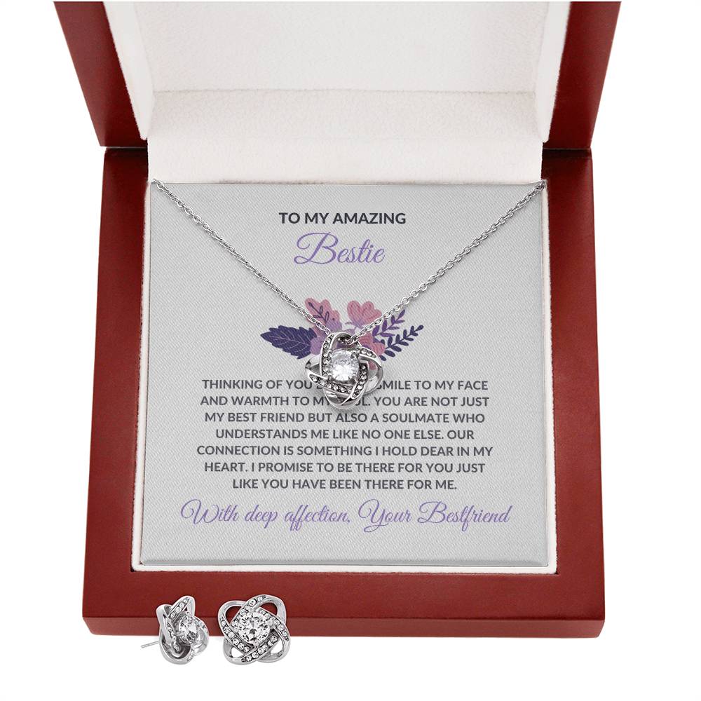 To My Amazing Best Friend Necklace & earring Set Gift