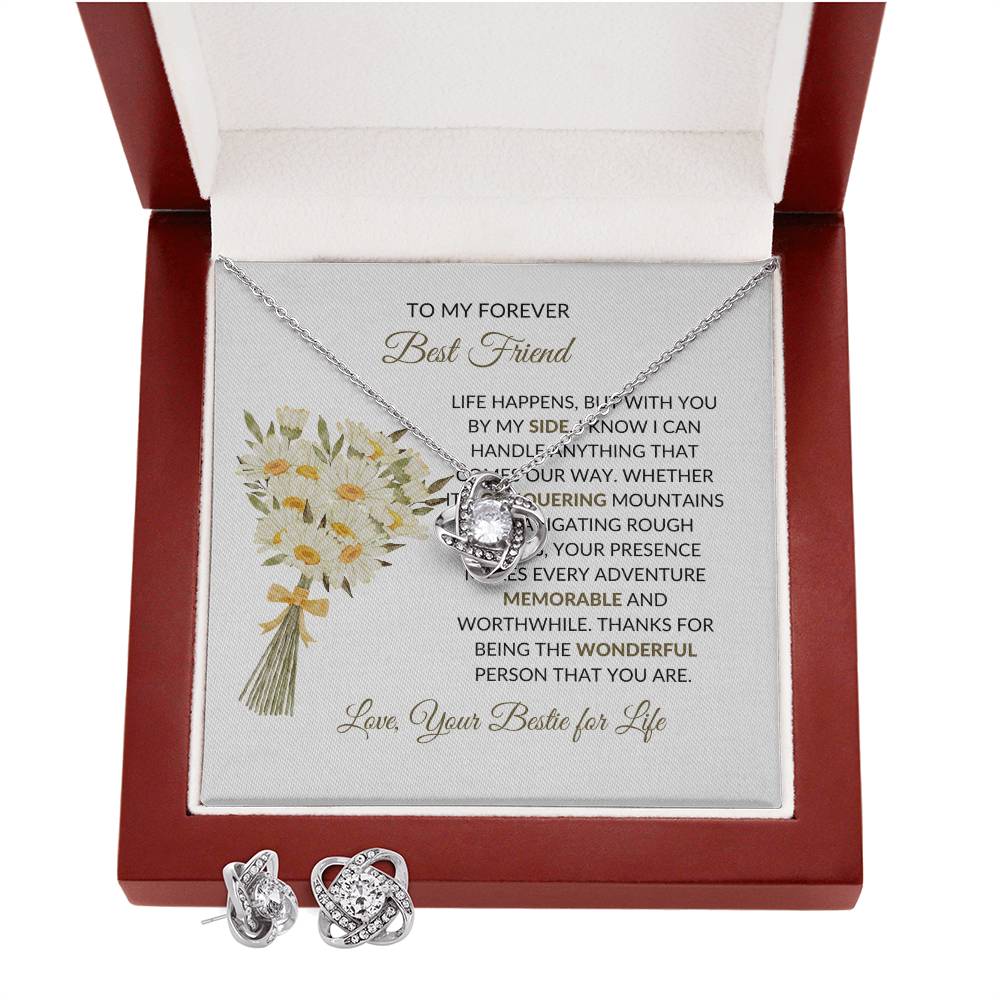 To My Forever Best Friend Necklace and Earring Set | Best Friend Gift| | Git For Love And Loyalty.