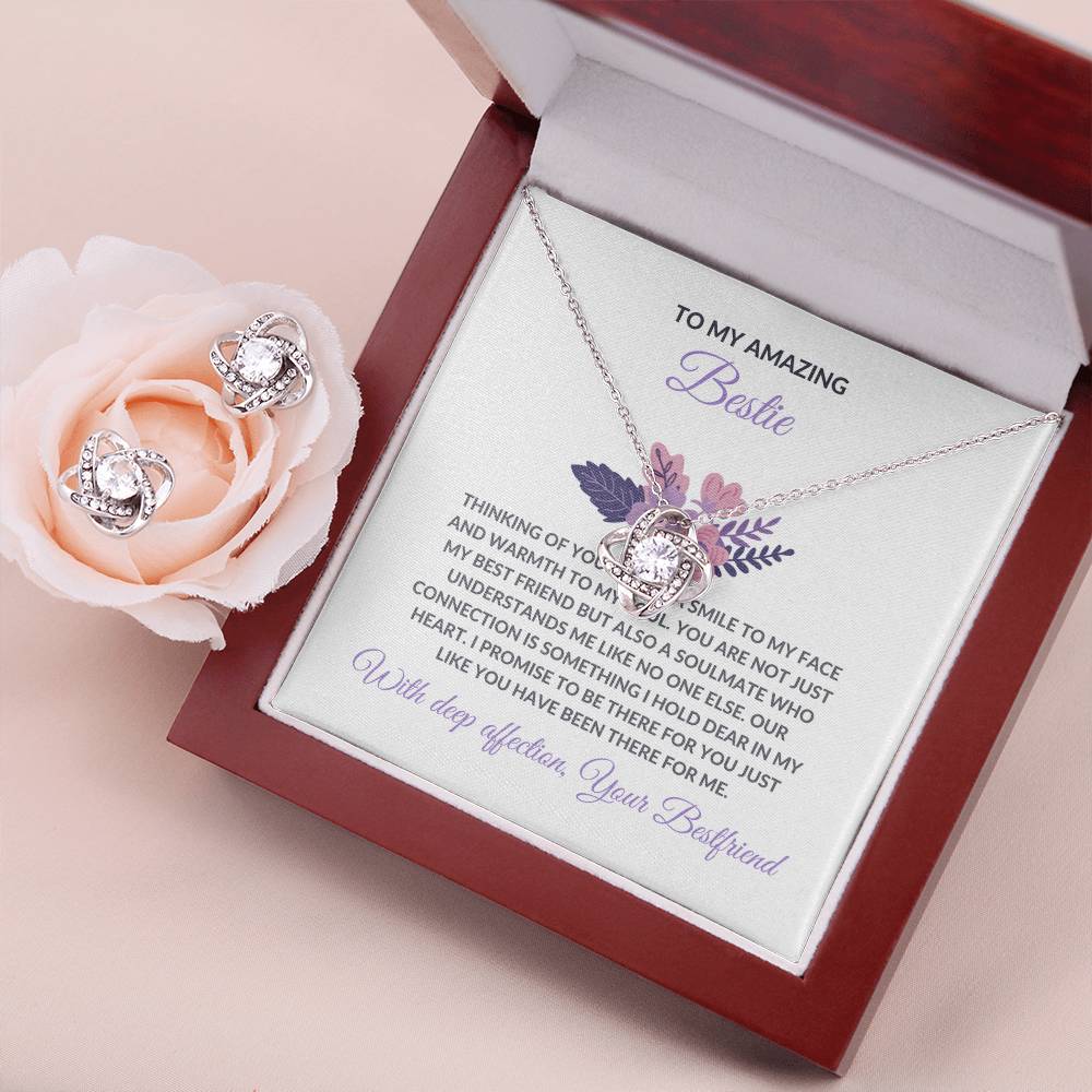 To My Amazing Best Friend Necklace & earring Set Gift
