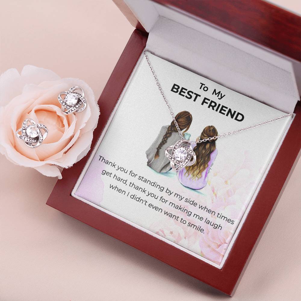 To My Best Friend - Thank You Necklace Gift | Necklace & Earring Set| Gift For Love And Appreciation