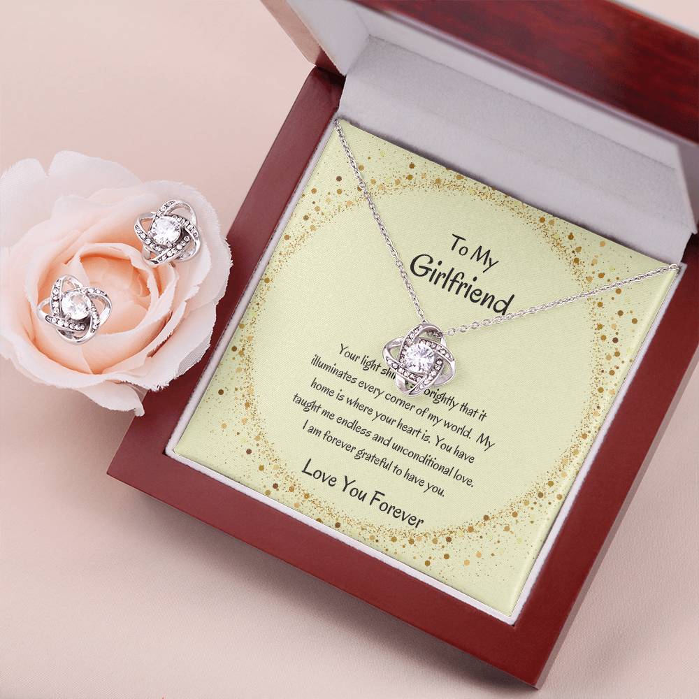Complete Love Knot Earring and Necklace Set | Special Gift for Soulmate - SOUVMOUR