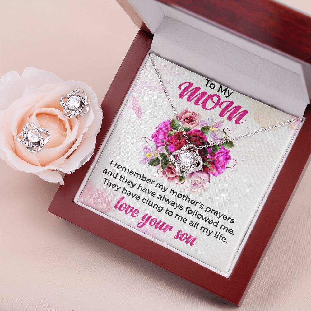 To My Mom | Beautiful Jewelry Set Featuring Love Knot Design from Son