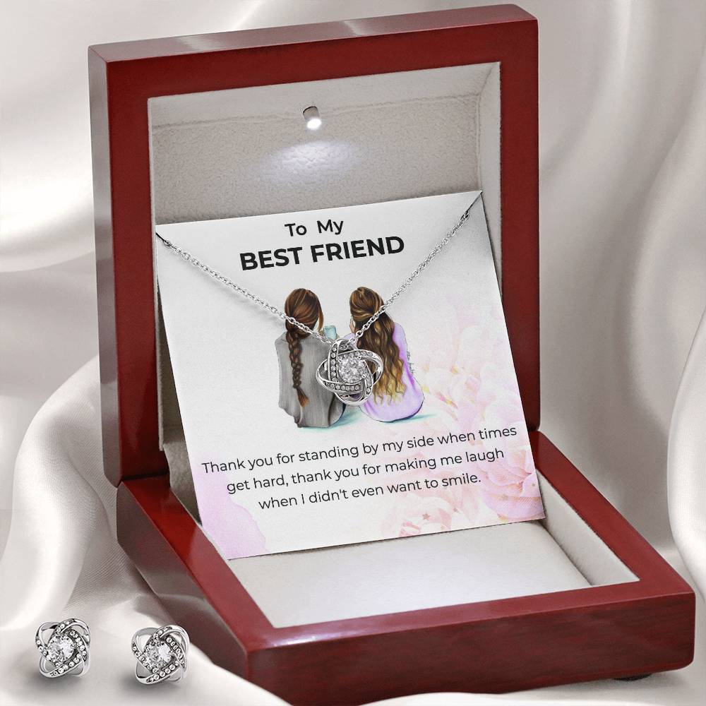 To My Best Friend - Thank You Necklace Gift | Necklace & Earring Set| Gift For Love And Appreciation