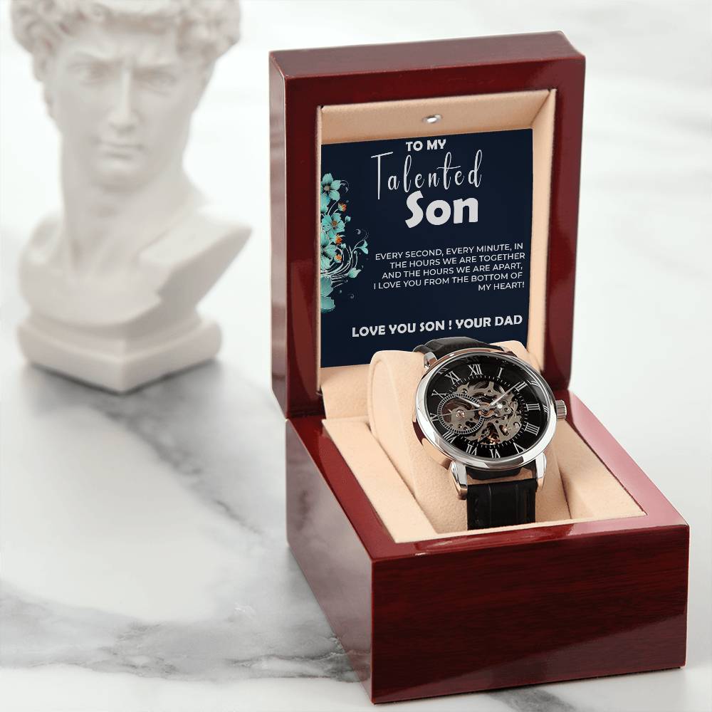 To My Talented Son | Openwork Watch Gift from Dad | Stylish Son Gift