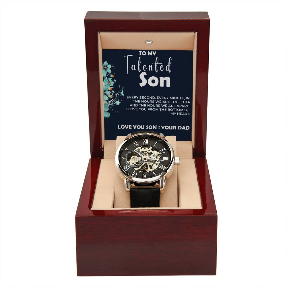 To My Talented Son | Openwork Watch Gift from Dad | Stylish Son Gift