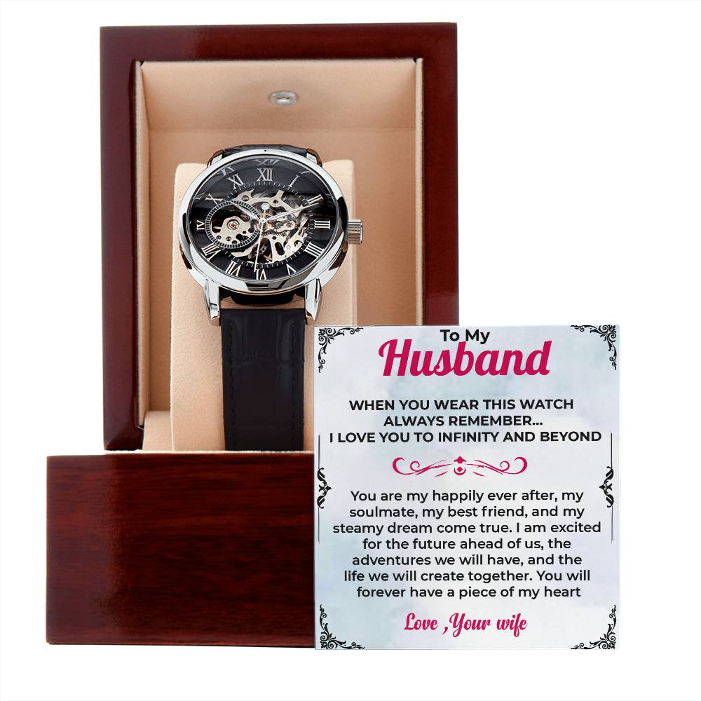 To My Husband Openwork Watch Gift | Timeless Watch Gift For Husband