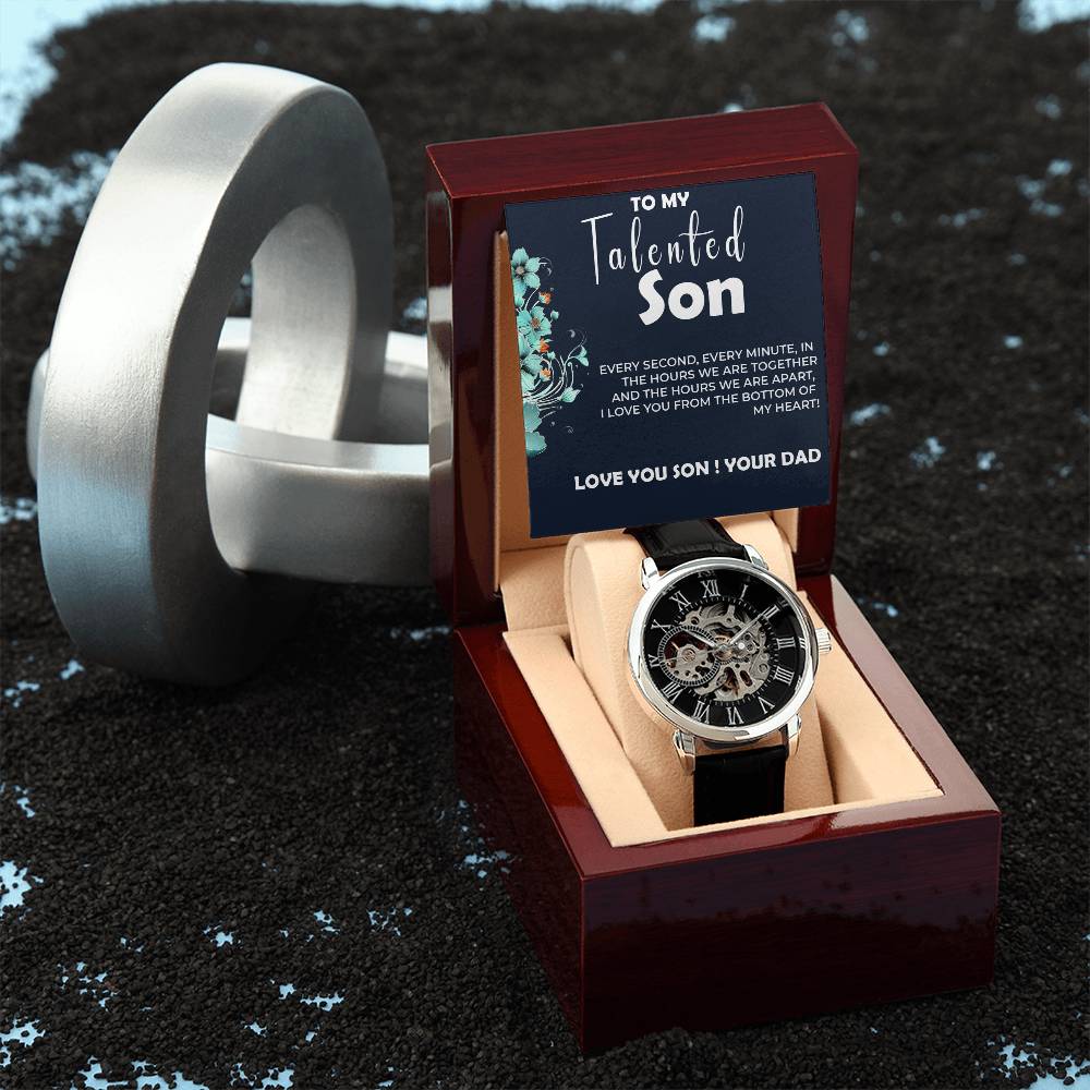 To My Talented Son | Openwork Watch Gift from Dad | Stylish Son Gift