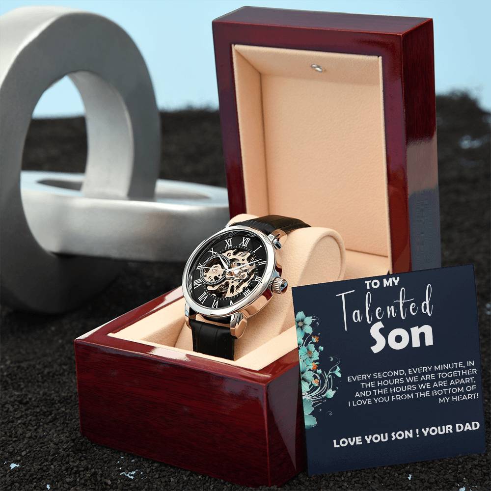To My Talented Son | Openwork Watch Gift from Dad | Stylish Son Gift