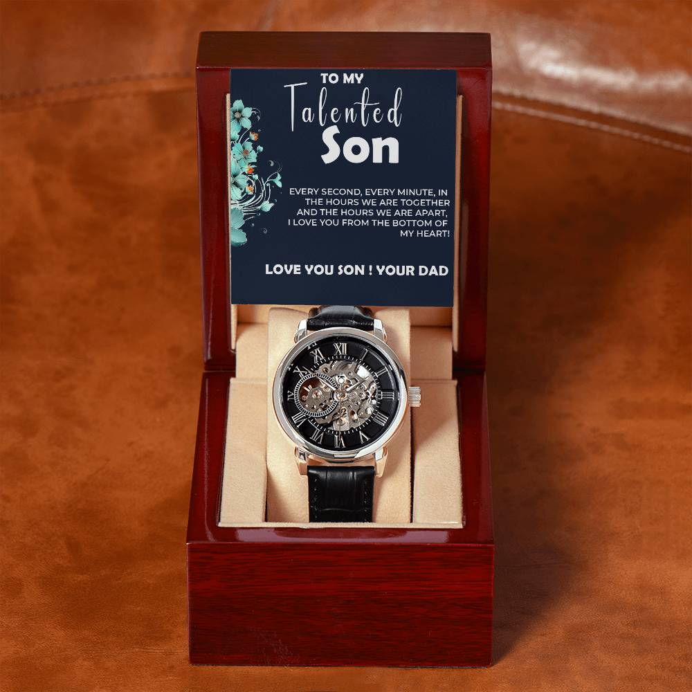 To My Talented Son | Openwork Watch Gift from Dad | Stylish Son Gift