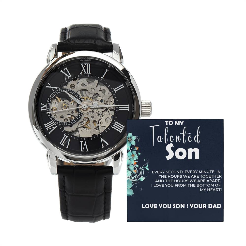 To My Talented Son | Openwork Watch Gift from Dad | Stylish Son Gift