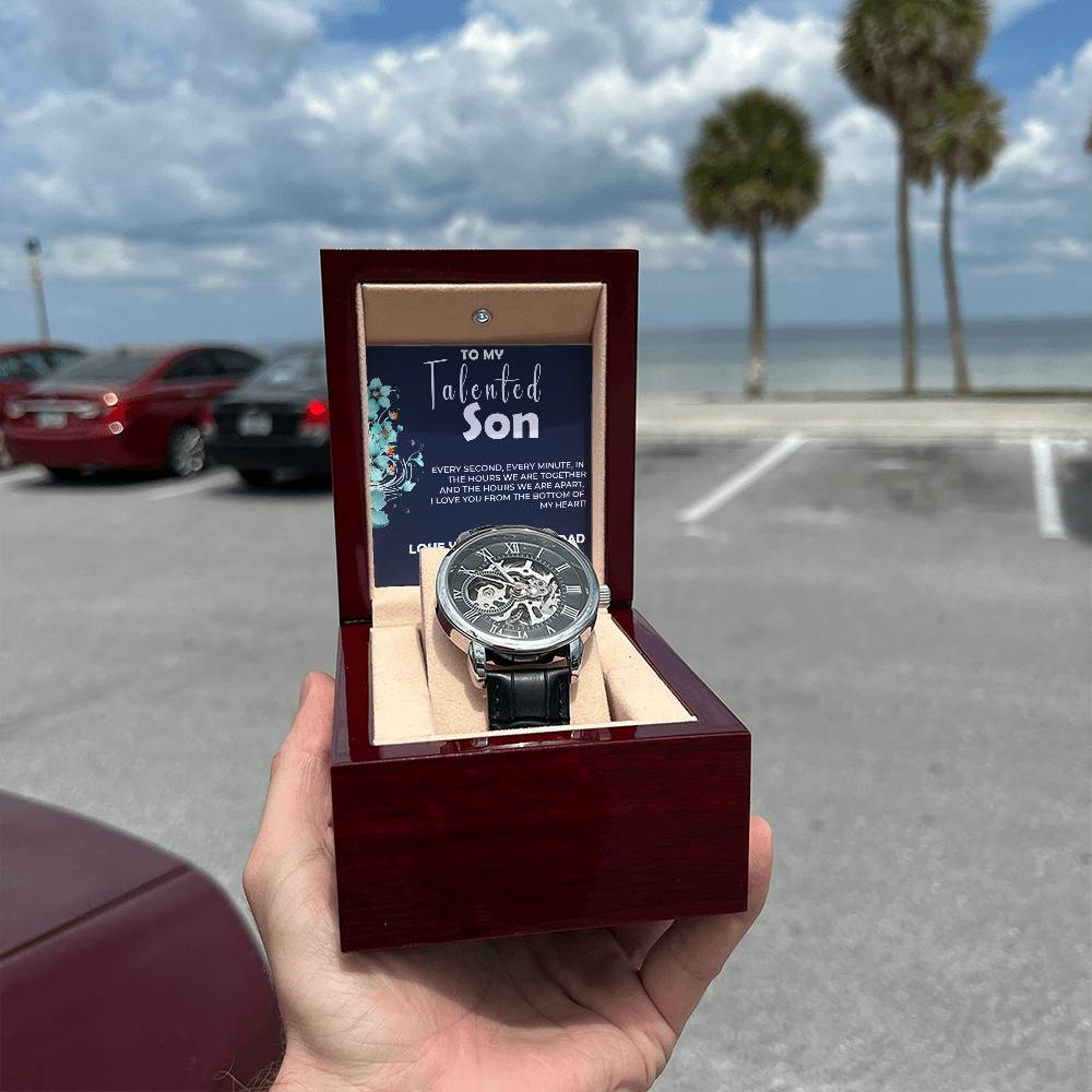 To My Talented Son | Openwork Watch Gift from Dad | Stylish Son Gift