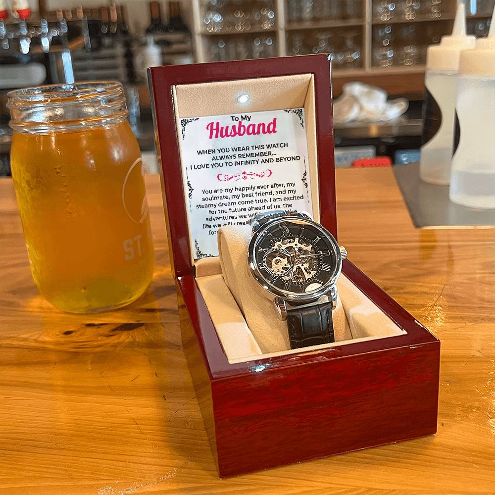 To My Husband Openwork Watch Gift | Timeless Watch Gift For Husband