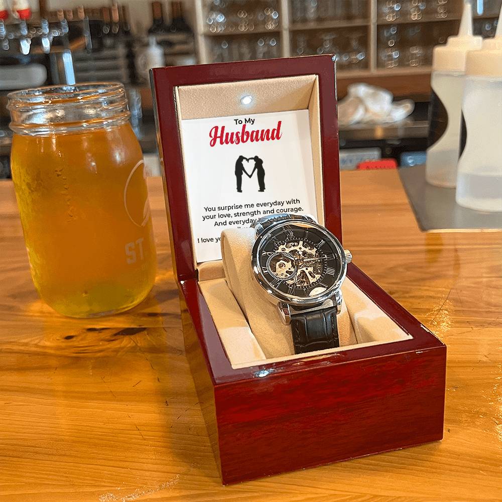 To The Love of My Life Openwork Watch | Classic Gift for Him