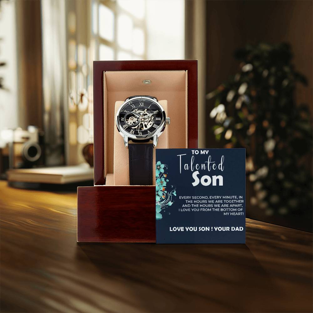 To My Talented Son | Openwork Watch Gift from Dad | Stylish Son Gift