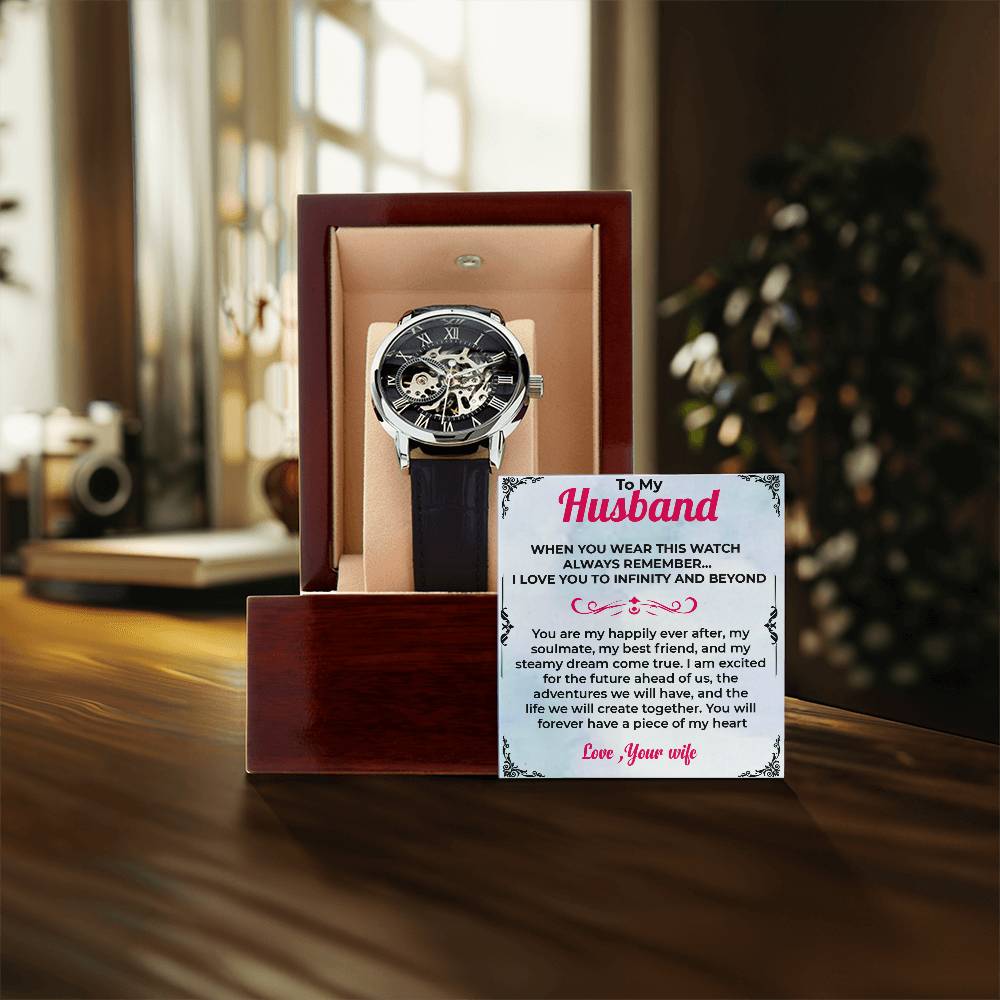 To My Husband Openwork Watch Gift | Timeless Watch Gift For Husband