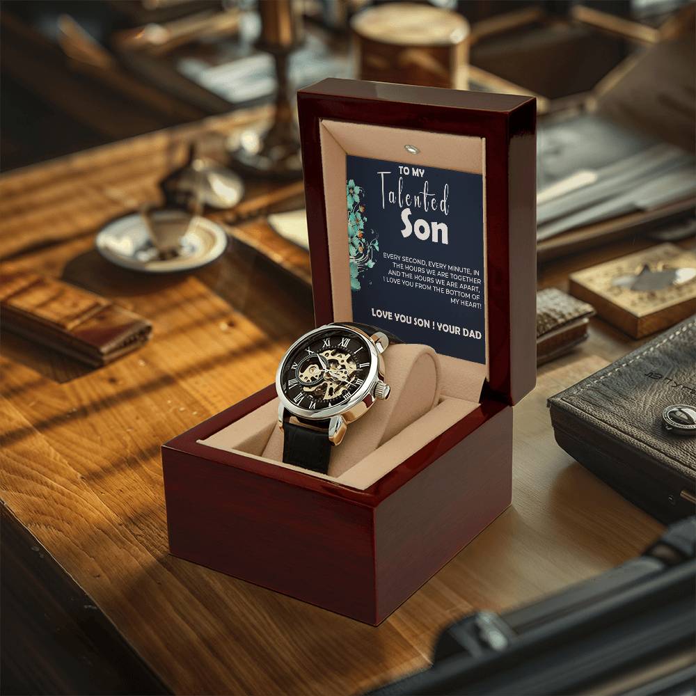 To My Talented Son | Openwork Watch Gift from Dad | Stylish Son Gift