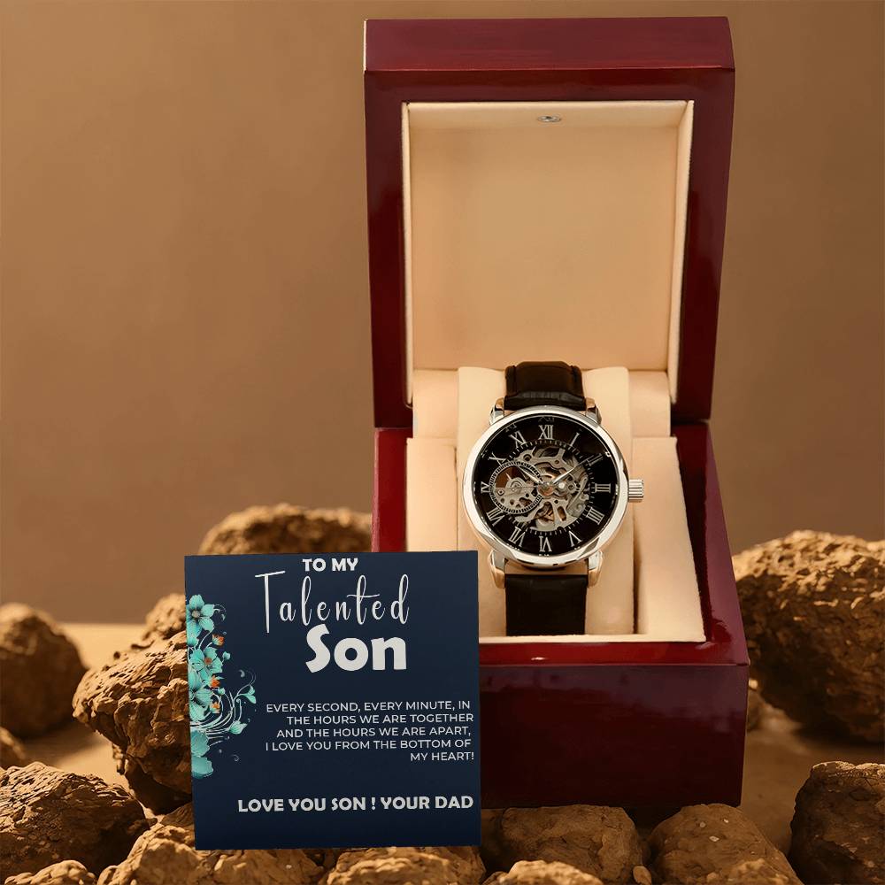 To My Talented Son | Openwork Watch Gift from Dad | Stylish Son Gift