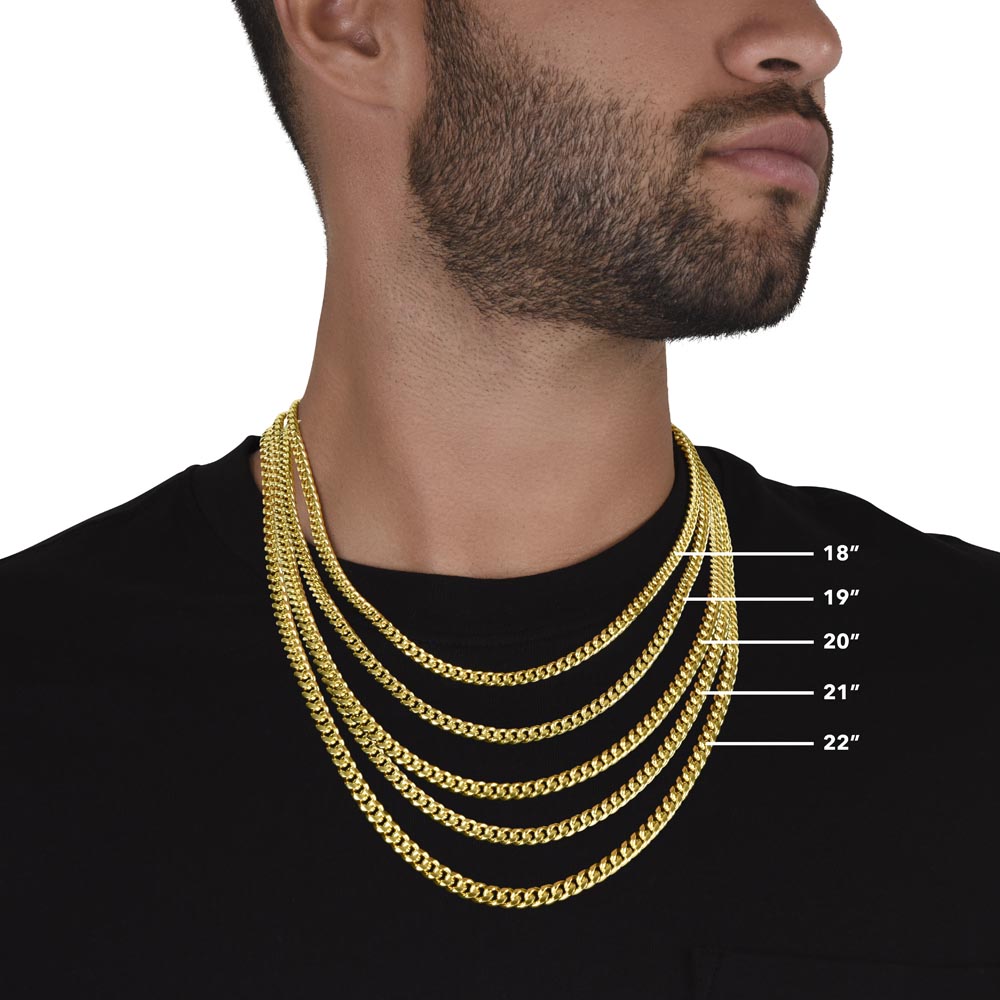 Dear Son | Cuban Link Chain Necklace Gift | Meaningful Jewelry from Dad to Son