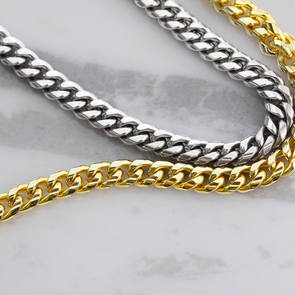 To My Husband | Elegant Cuban Link Chain Necklace for Any Occasion