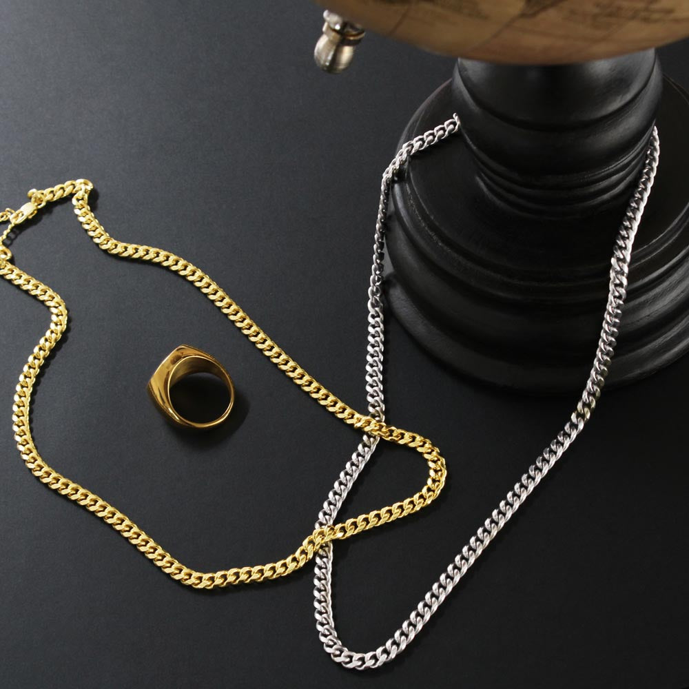To My Dear Husband | Timeless Cuban Link Chain Necklace Gift for Him
