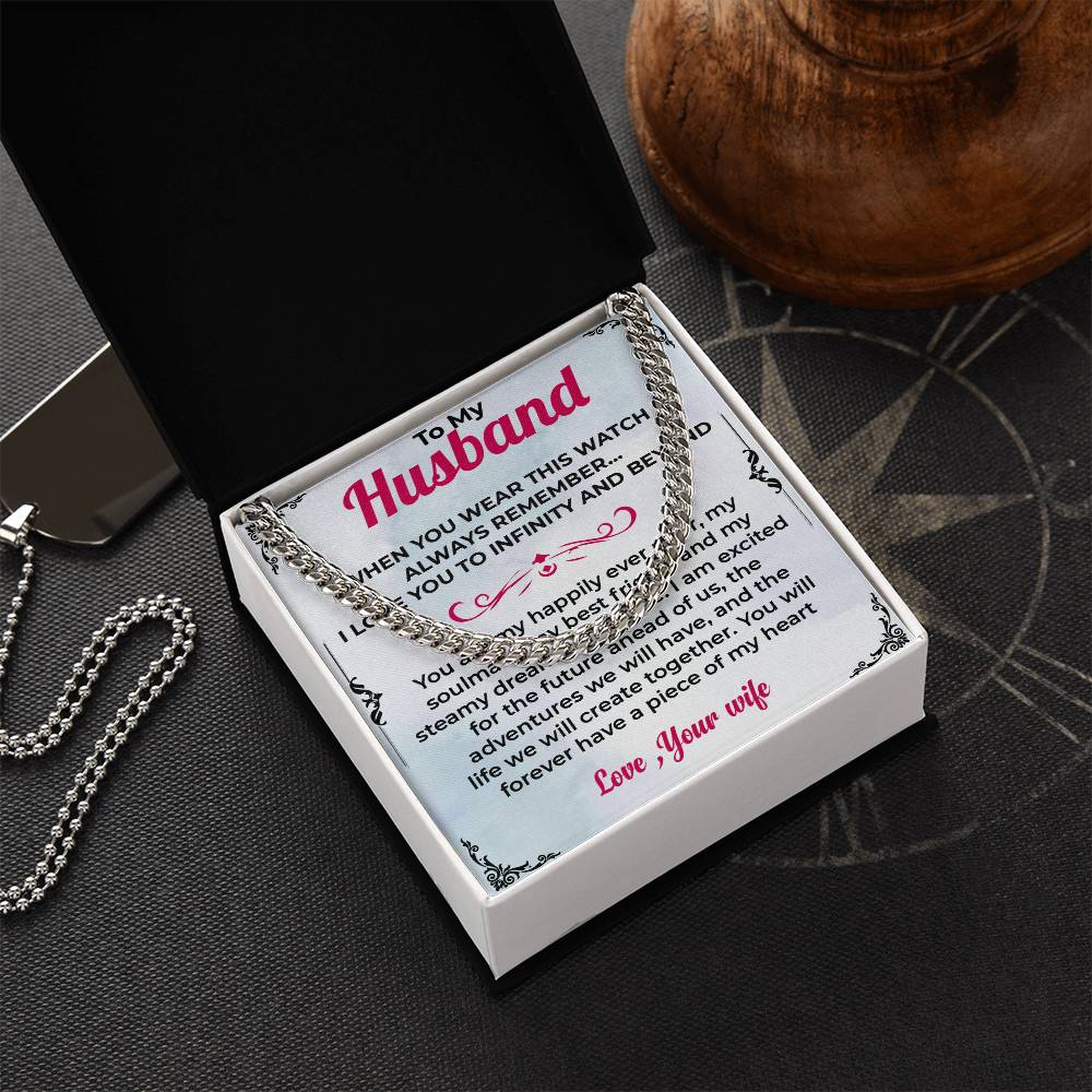 To My Husband | Bold Cuban Link Chain Necklace for Any Occasion