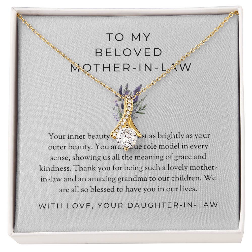 To My Beloved Mother-in-law, Alluring Beauty Necklace | Mother-in-law Gift