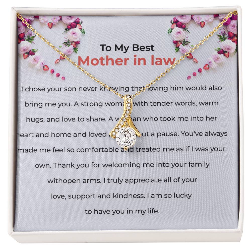 To The Best Mother-in-law, Alluring Beauty Necklace | Mother-in-law Gift
