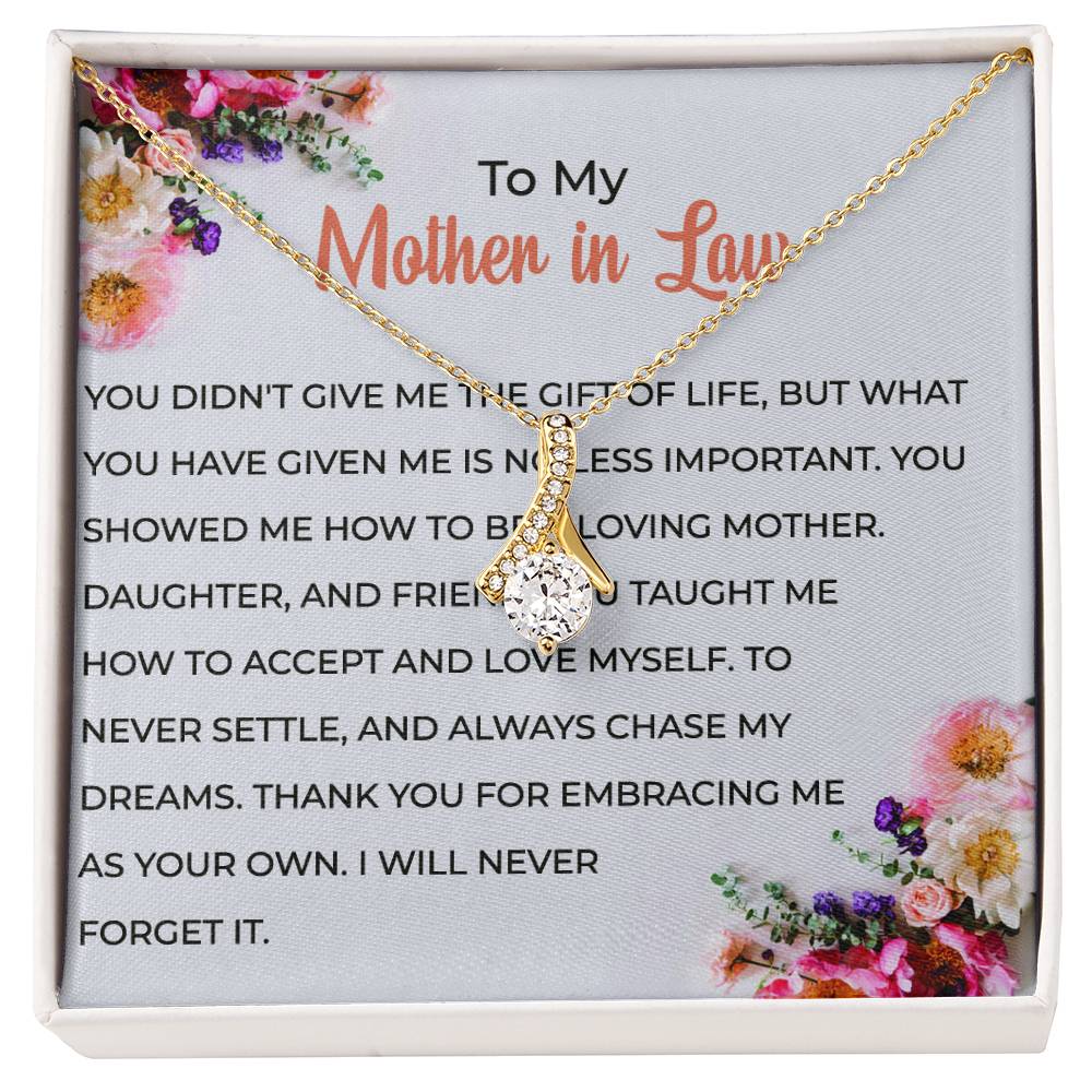 To My Cherished Mother-in-law, Alluring Beauty Necklace | Mother-in-law Gift