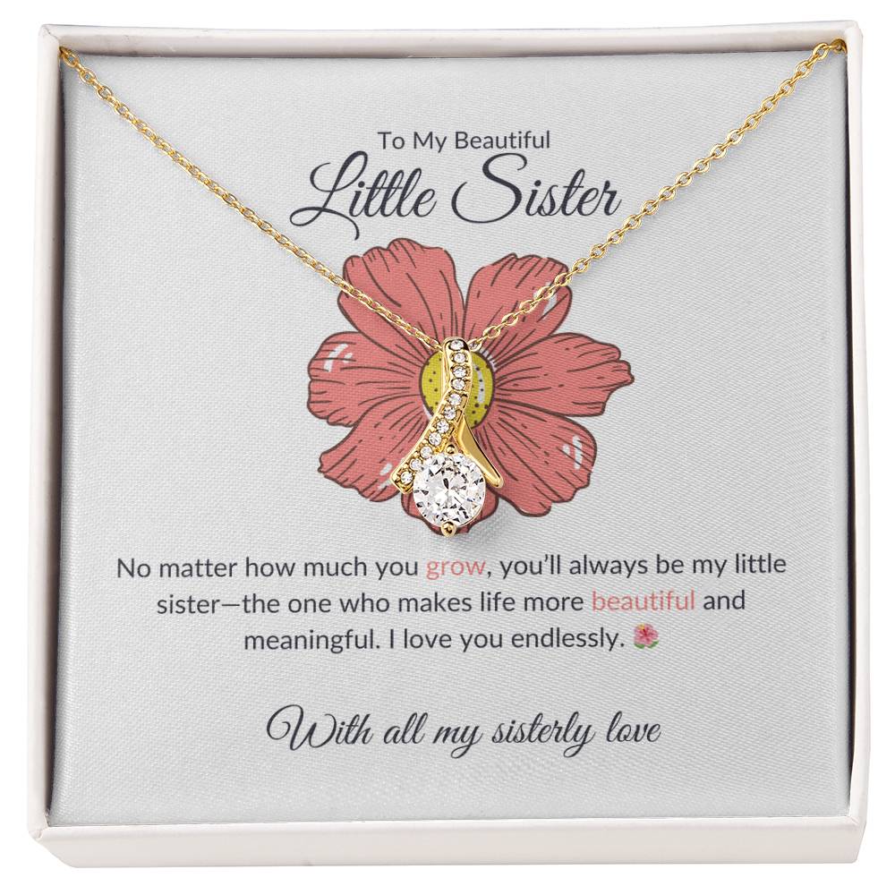 To My Gorgeous Little Sister – Alluring Beauty Necklace | A Charming Gift For Little Sister