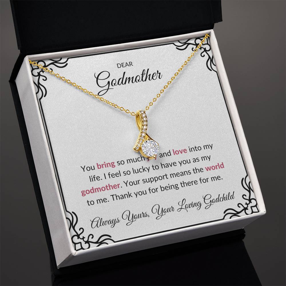 To My Wonderful Godmother, Alluring Beauty Necklace (Yellow & White Gold Variants) | Godmother Necklace (Necklace Only)