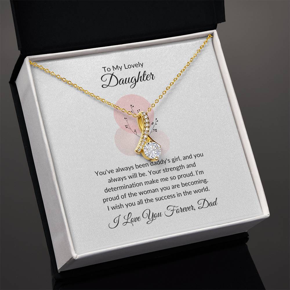 To My Lovely Daughter - Beauty Necklace | A Thoughtful Gift of Elegance and Love
