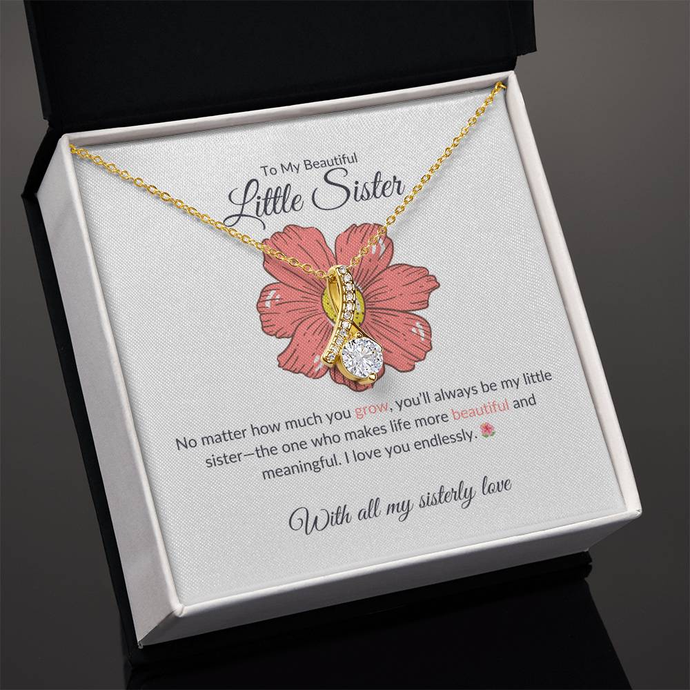 To My Gorgeous Little Sister – Alluring Beauty Necklace | A Charming Gift For Little Sister