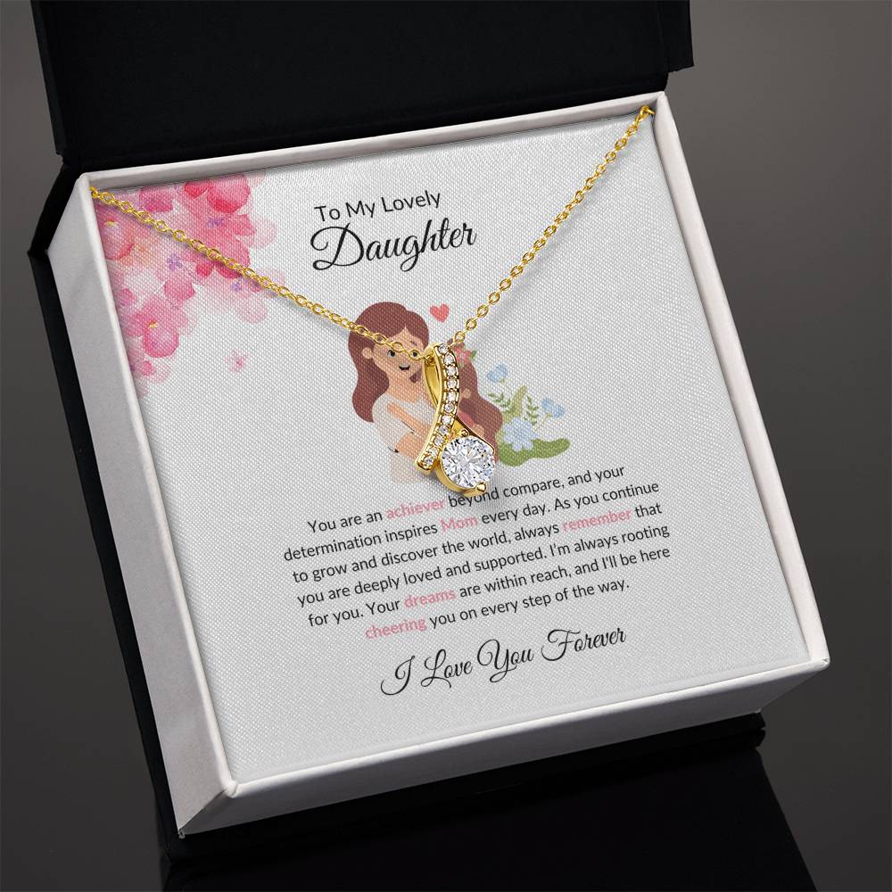 To My Beautiful & Lovely Daughter - Beauty Necklace | A Charming Gift to Celebrate Daughter