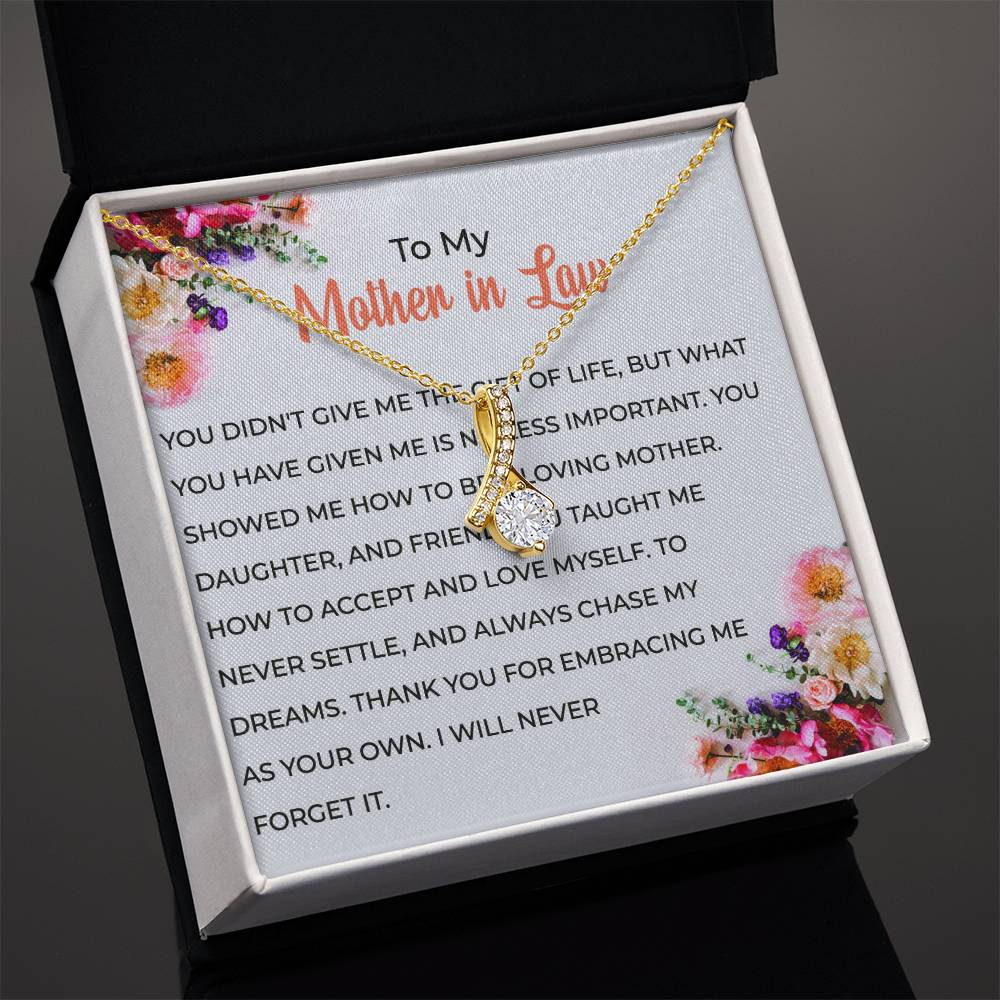 To My Cherished Mother-in-law, Alluring Beauty Necklace | Mother-in-law Gift