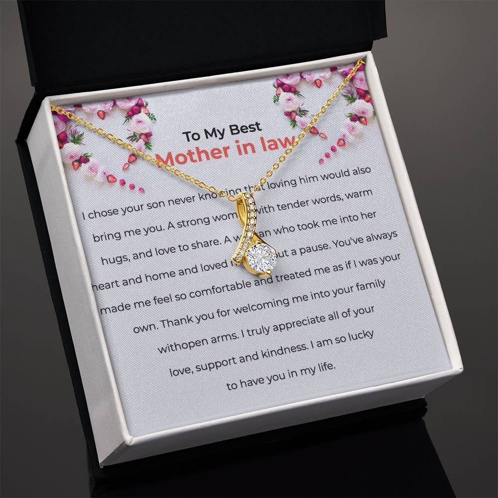 To The Best Mother-in-law, Alluring Beauty Necklace | Mother-in-law Gift