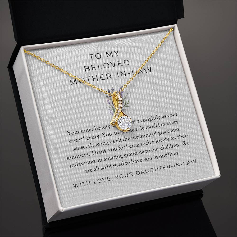 To My Beloved Mother-in-law, Alluring Beauty Necklace | Mother-in-law Gift