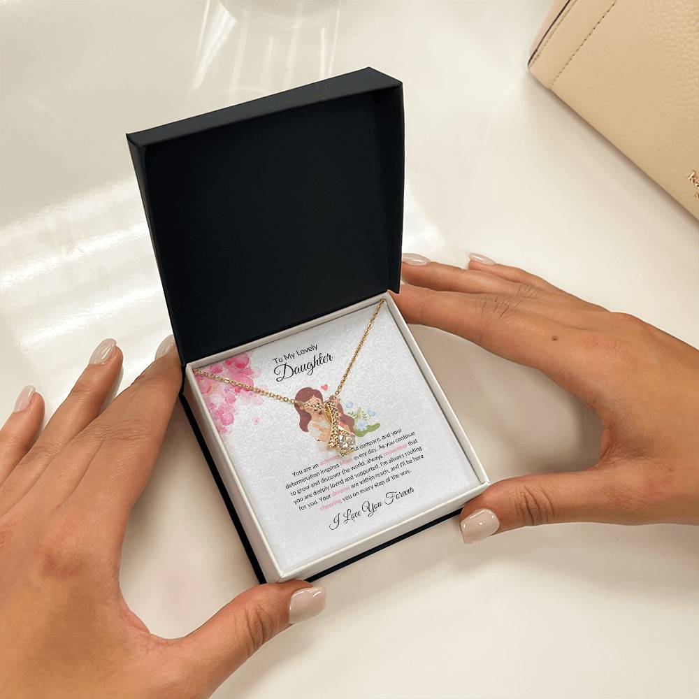 To My Beautiful & Lovely Daughter - Beauty Necklace | A Charming Gift to Celebrate Daughter
