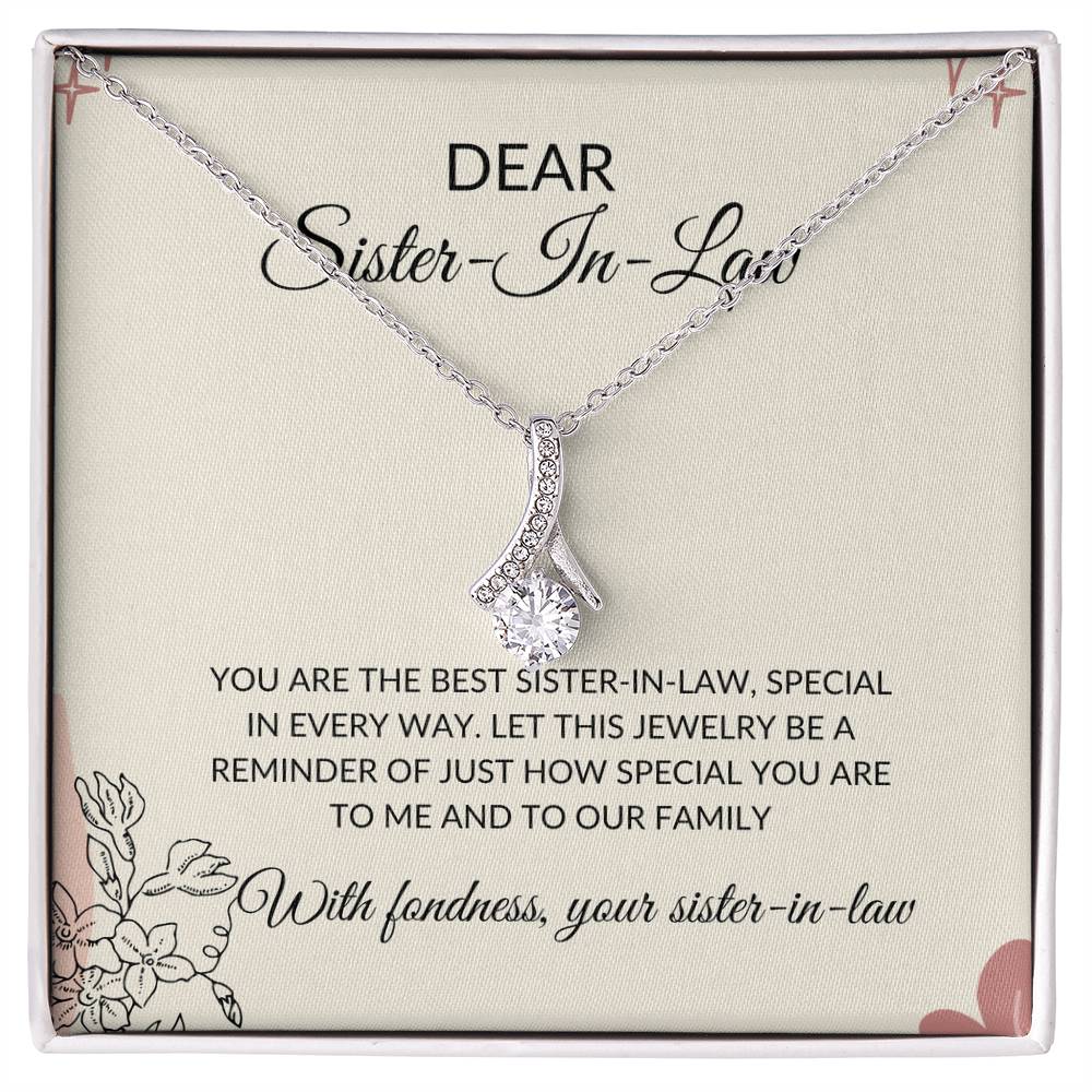 To My Dear Sister-in-law Necklace | Eternal Beauty Necklace | Sister-in-Law Gift