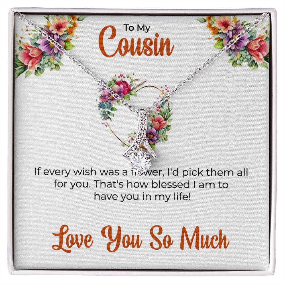 Cousin Necklace | To My Cousin My Best Friend - Alluring Beauty Necklace | Cousin Friendship Necklace